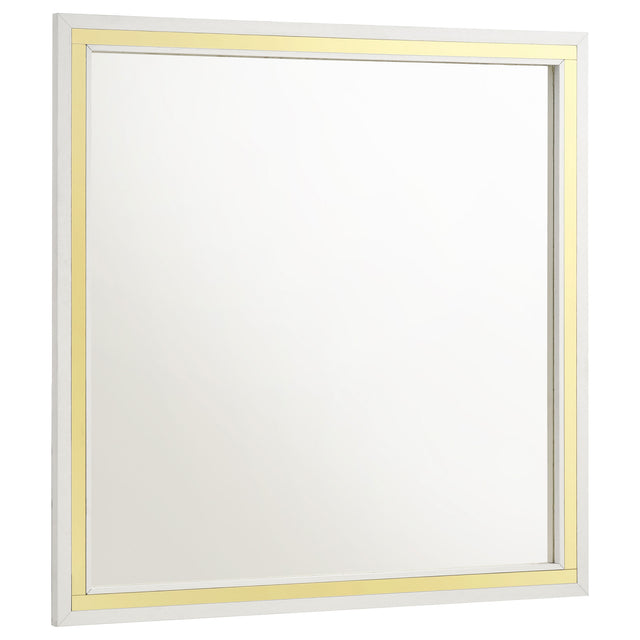 Furniture City Houma - Coaster - Lucia Dresser Mirror White - 224734