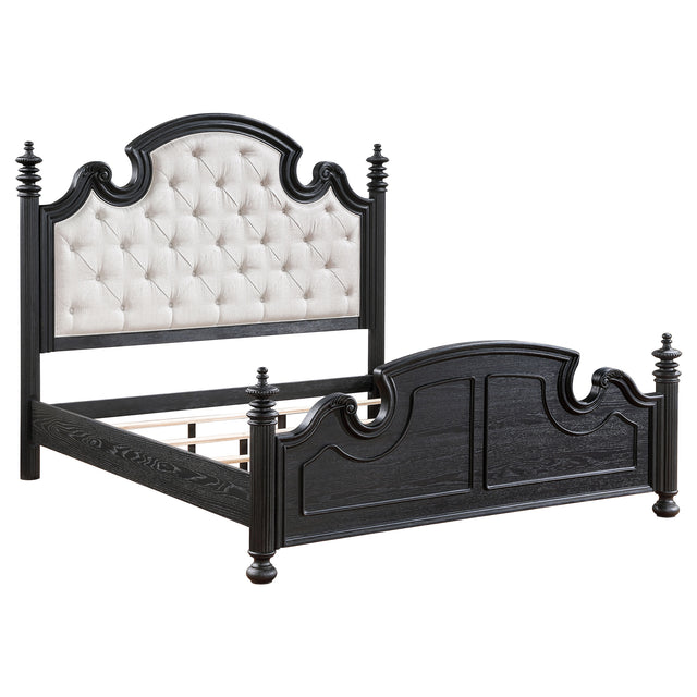 Furniture City Houma - Coaster - Celina Wood Eastern King Poster Bed Black - 224761KE