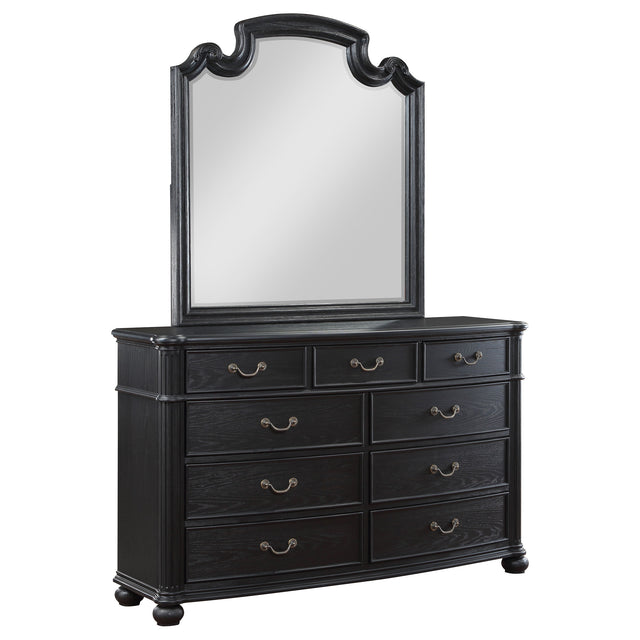 Furniture City Houma - Coaster - Celina 9-drawer Dresser with Mirror Black - 224763M
