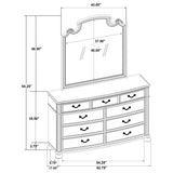 Celina 9-drawer Dresser with Mirror Black