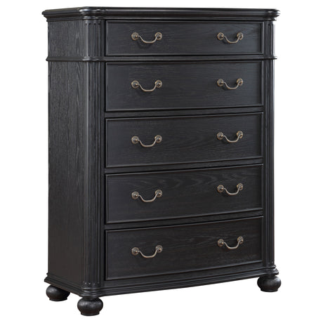 Furniture City Houma - Coaster - Celina 5-drawer Bedroom Chest Black - 224765