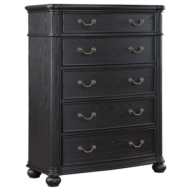 Furniture City Houma - Coaster - Celina 5-drawer Bedroom Chest Black - 224765
