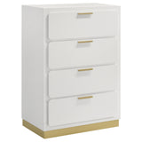 Furniture City Houma - Coaster - Caraway 4-drawer Bedroom Chest White - 224775