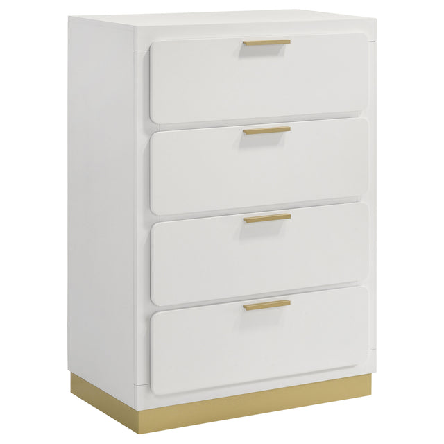 Furniture City Houma - Coaster - Caraway 4-drawer Bedroom Chest White - 224775