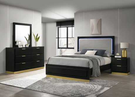 Furniture City Houma - Coaster - Caraway 4-piece Queen Bedroom Set Black - 224781Q-S4