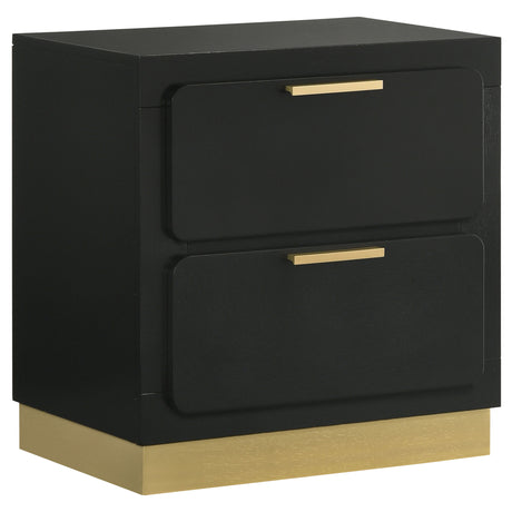 Furniture City Houma - Coaster - Caraway 2-drawer Nightstand Black - 224782