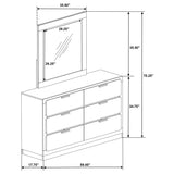 Caraway 6-drawer Dresser with Mirror Black