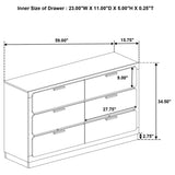 Caraway 6-drawer Dresser Black