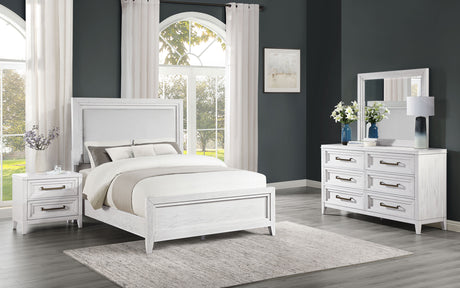 Furniture City Houma - Coaster - Marielle 4-piece Queen Bedroom Set Distressed White  - 224841Q-S4