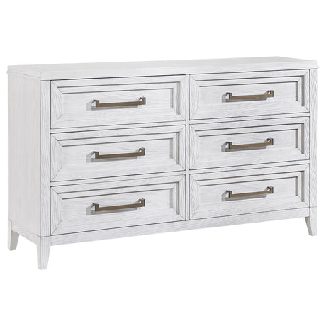 Furniture City Houma - Coaster - Marielle 6-drawer Bedroom Dresser Distressed White  - 224843