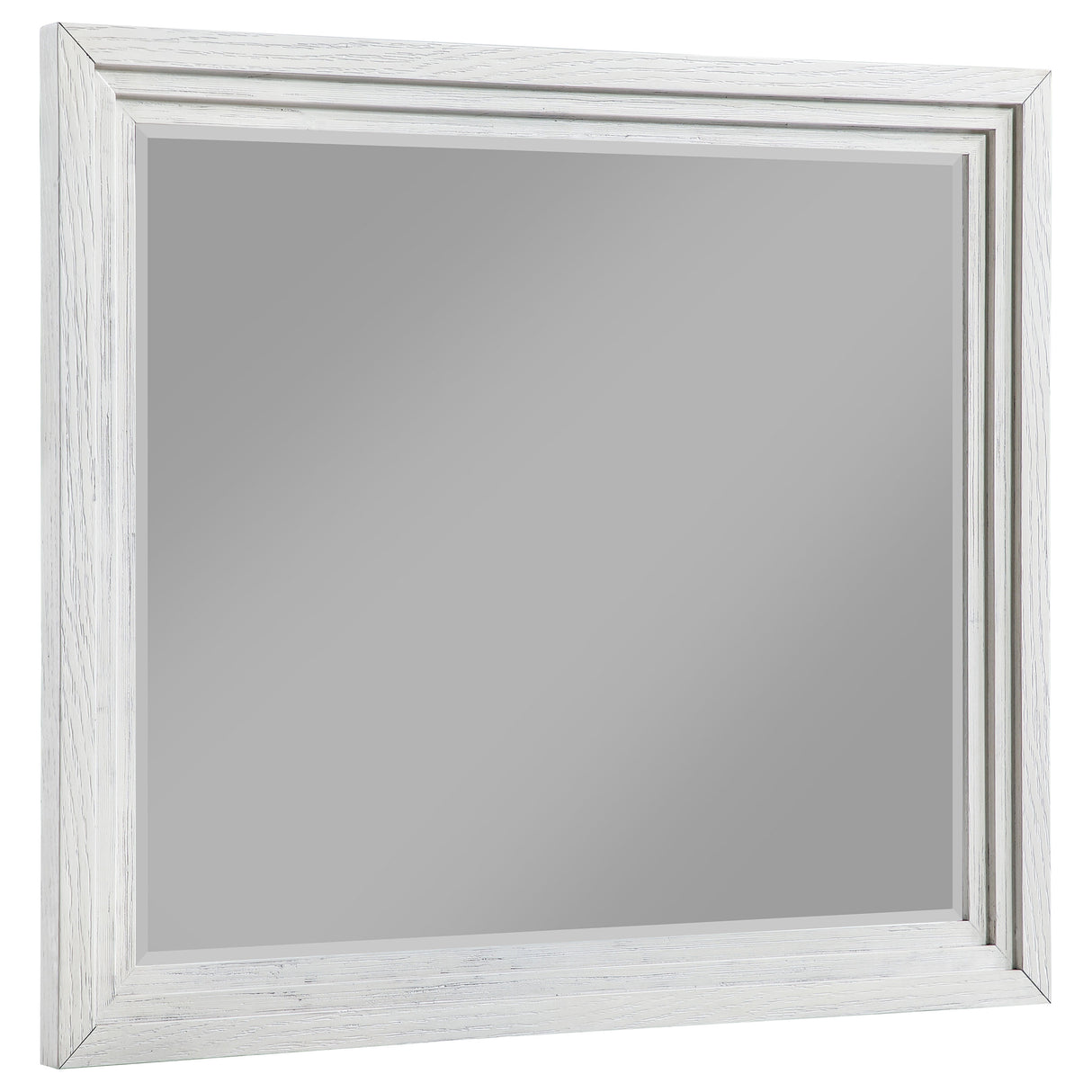 Furniture City Houma - Coaster - Marielle Dresser Mirror Distressed White  - 224844