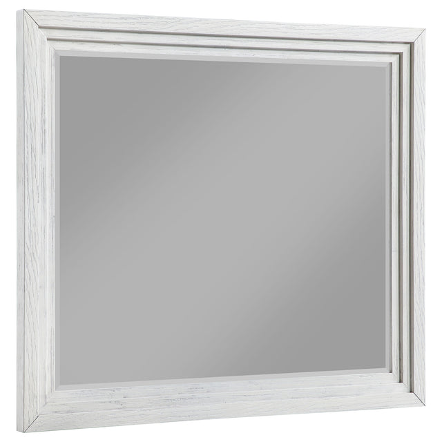 Furniture City Houma - Coaster - Marielle Dresser Mirror Distressed White  - 224844