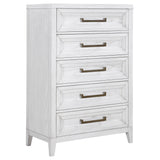 Furniture City Houma - Coaster - Marielle 5-drawer Bedroom Chest Distressed White  - 224845