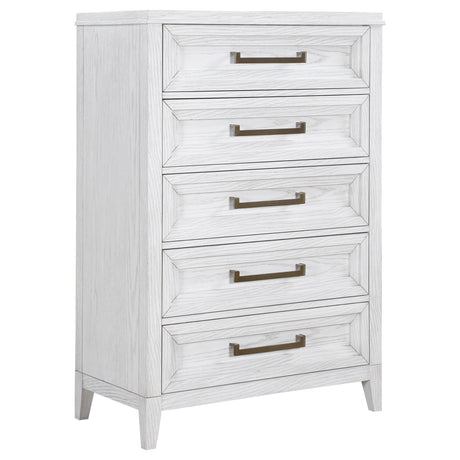Furniture City Houma - Coaster - Marielle 5-drawer Bedroom Chest Distressed White  - 224845