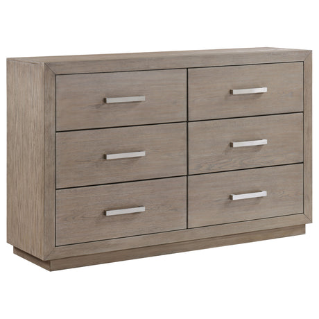 Furniture City Houma - Coaster - Kenora 6-drawer Dresser Barley Brown - 224853