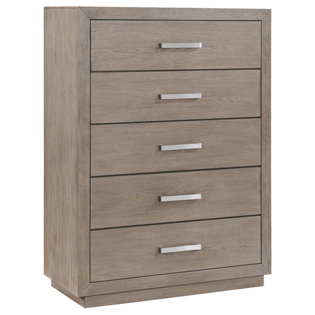 Furniture City Houma - Coaster - Kenora 5-drawer Bedroom Chest Barley Brown - 224855