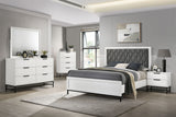 Furniture City Houma - Coaster - Sonora 5-piece Eastern King Bedroom Set White  - 224861KE-S5
