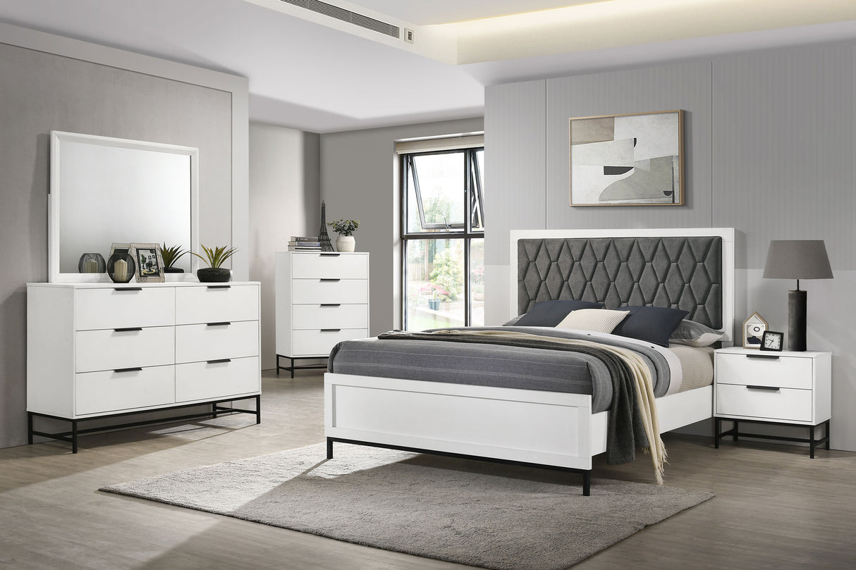 Furniture City Houma - Coaster - Sonora 5-piece California King Bedroom Set White  - 224861KW-S5