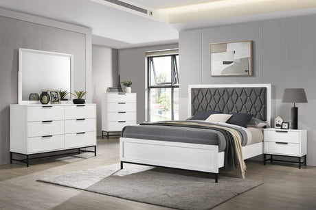 Furniture City Houma - Coaster - Sonora 5-piece California King Bedroom Set White  - 224861KW-S5