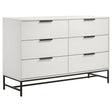 Furniture City Houma - Coaster - Sonora 6-drawer Bedroom Dresser White  - 224863