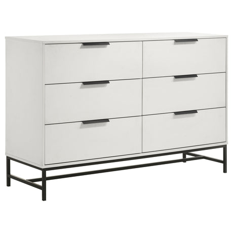 Furniture City Houma - Coaster - Sonora 6-drawer Bedroom Dresser White  - 224863