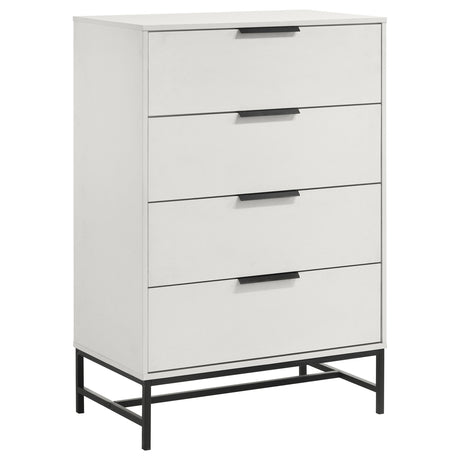 Furniture City Houma - Coaster - Sonora 4-drawer Bedroom Chest White  - 224865