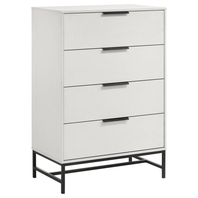 Furniture City Houma - Coaster - Sonora 4-drawer Bedroom Chest White  - 224865