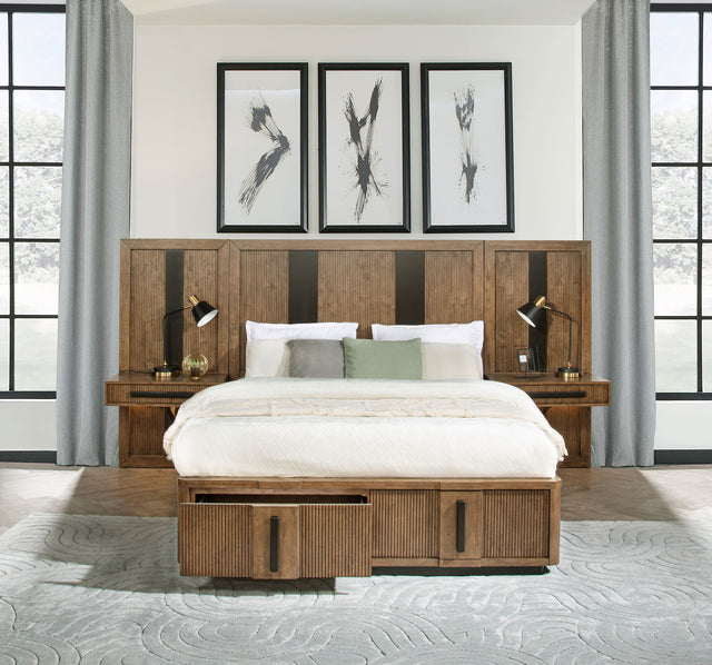 Furniture City Houma - Coaster - Terrace California King Wall Panel Storage Bed Ash Brown - 224900KW-S3P
