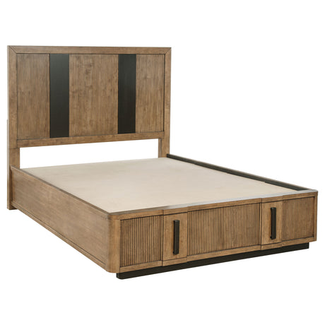 Furniture City Houma - Coaster - Terrace 2-drawer California King Storage Bed Ash Brown - 224900KW