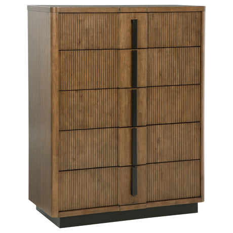 Furniture City Houma - Coaster - Terrace 5-drawer Chest of Drawers Ash Brown - 224905