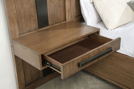 Furniture City Houma - Coaster - Terrace 2-piece Wall Panel with Nightstand Set Ash Brown - 224907