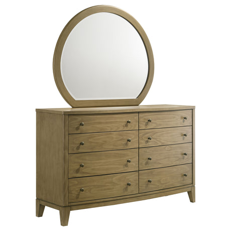 Furniture City Houma - Coaster - Granada 8-drawer Dresser and Mirror Natural Pine - 224923M