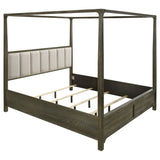 Furniture City Houma - Coaster - Gran Park California King Four Poster Canopy Bed Dark Cocoa - 224931KW