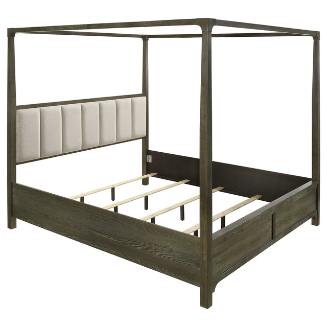 Furniture City Houma - Coaster - Gran Park California King Four Poster Canopy Bed Dark Cocoa - 224931KW