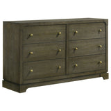 Furniture City Houma - Coaster - Gran Park 6-drawer Dresser Cabinet Dark Cocoa - 224933