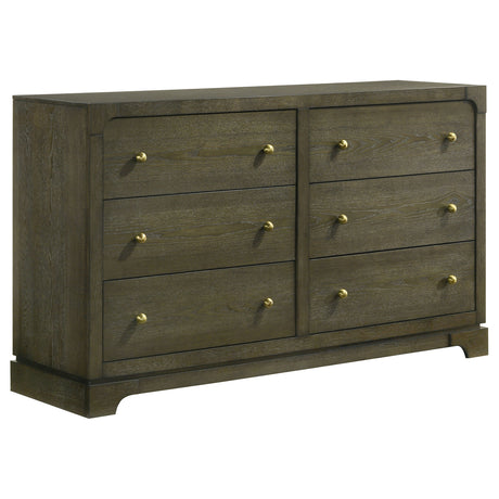 Furniture City Houma - Coaster - Gran Park 6-drawer Dresser Cabinet Dark Cocoa - 224933