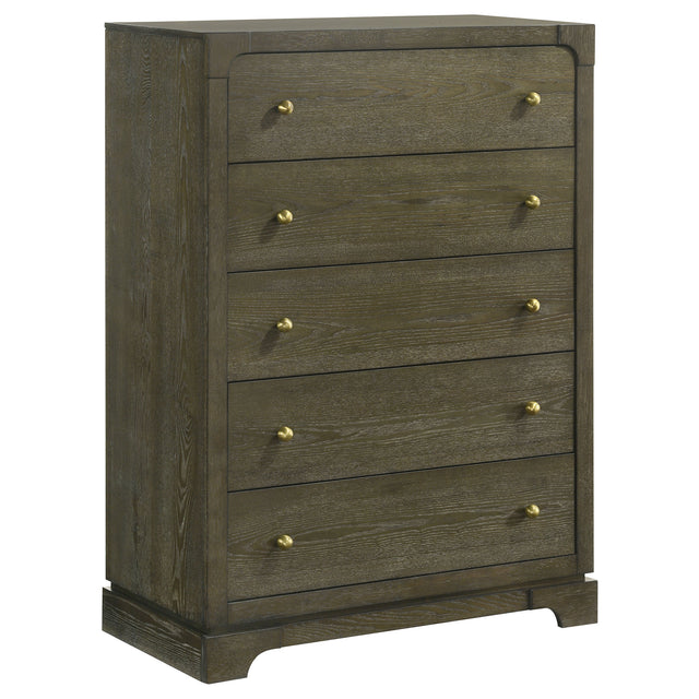 Furniture City Houma - Coaster - Gran Park 5-drawer Bedroom Chest of Drawers Dark Cocoa - 224935