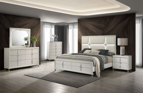 Furniture City Houma - Coaster - Olivia 5-piece California King Bedroom Set Pearl White - 224951KW-S5