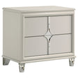 Furniture City Houma - Coaster - Olivia 2-drawer Nightstand Bedside Table Pearl White - 224952