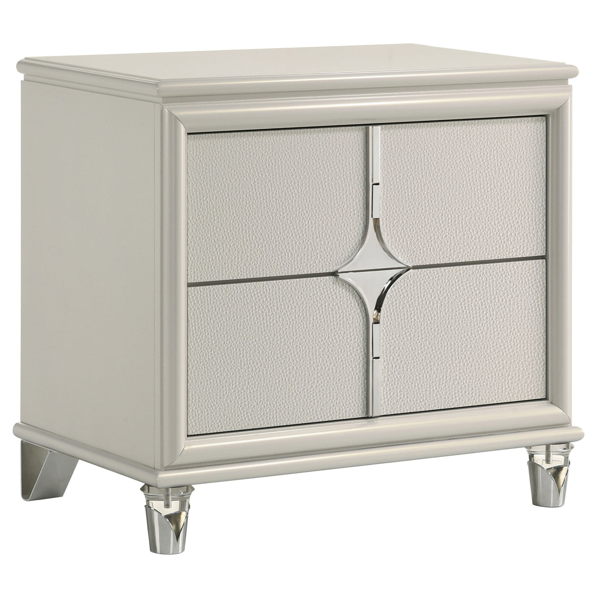 Furniture City Houma - Coaster - Olivia 2-drawer Nightstand Bedside Table Pearl White - 224952