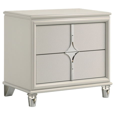 Furniture City Houma - Coaster - Olivia 2-drawer Nightstand Bedside Table Pearl White - 224952