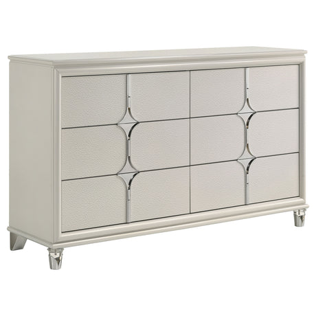 Furniture City Houma - Coaster - Olivia 6-drawer Dresser Cabinet Pearl White - 224953