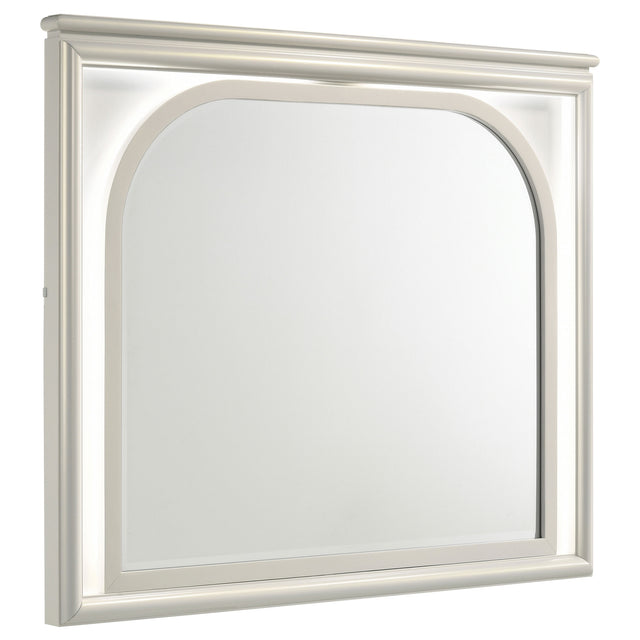 Furniture City Houma - Coaster - Olivia LED Dresser Mirror Pearl White - 224954