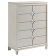 Furniture City Houma - Coaster - Olivia 5-drawer Bedroom Chest of Drawers Pearl White - 224955