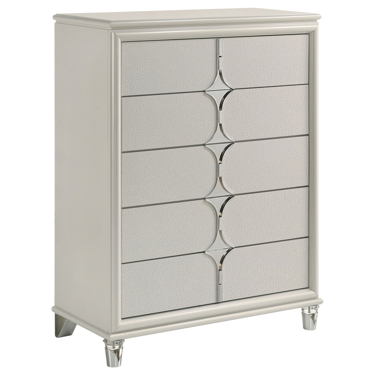 Furniture City Houma - Coaster - Olivia 5-drawer Bedroom Chest of Drawers Pearl White - 224955