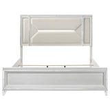 Marmore 64-inch Eastern King Panel Bed LED Headboard White
