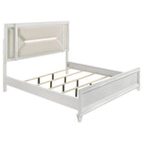 Furniture City Houma - Coaster - Marmore 64-inch California King Bed LED Headboard White - 224961KW