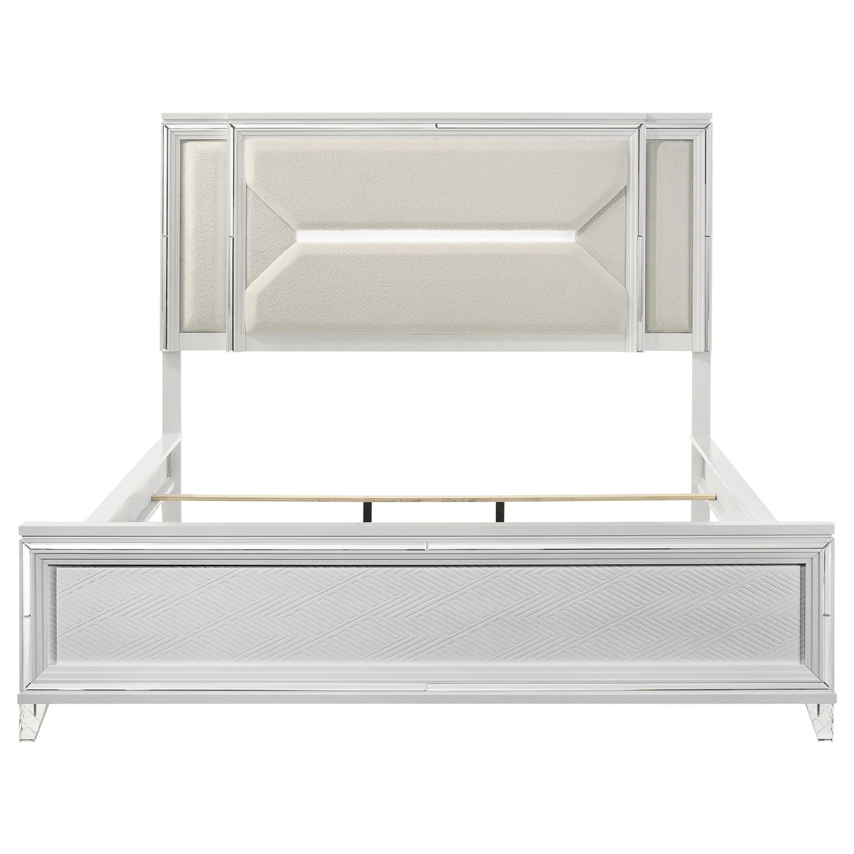 Marmore 64-inch California King Bed LED Headboard White