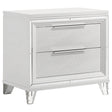 Furniture City Houma - Coaster - Marmore 2-drawer Nightstand Bedside Table White - 224962