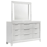 Furniture City Houma - Coaster - Marmore 9-drawer Dresser and LED Mirror White - 224963M